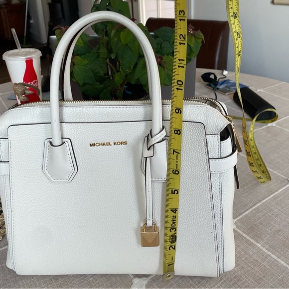 Michael Kors Mercer Pebbled Leather Satchel - Picture 9 of 13